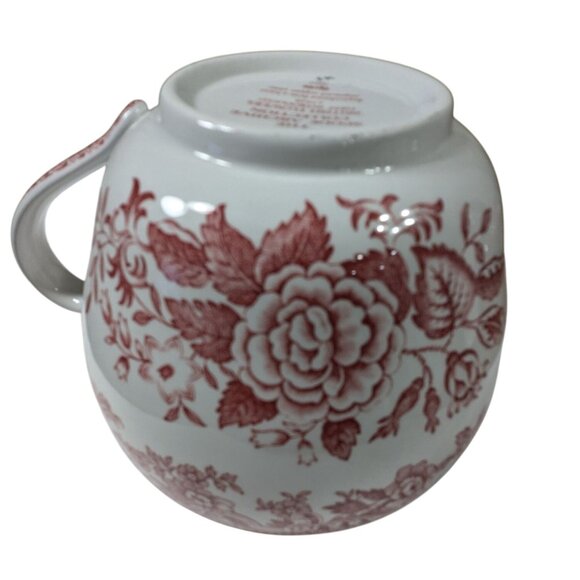 Oversized Jumbo Cup 24 Oz Spode Archive Collection British Flowers-Red & White - - Picture 3 of 5